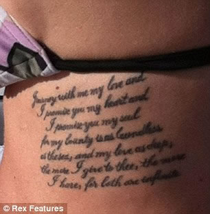 Close up of her husbands wedding vows