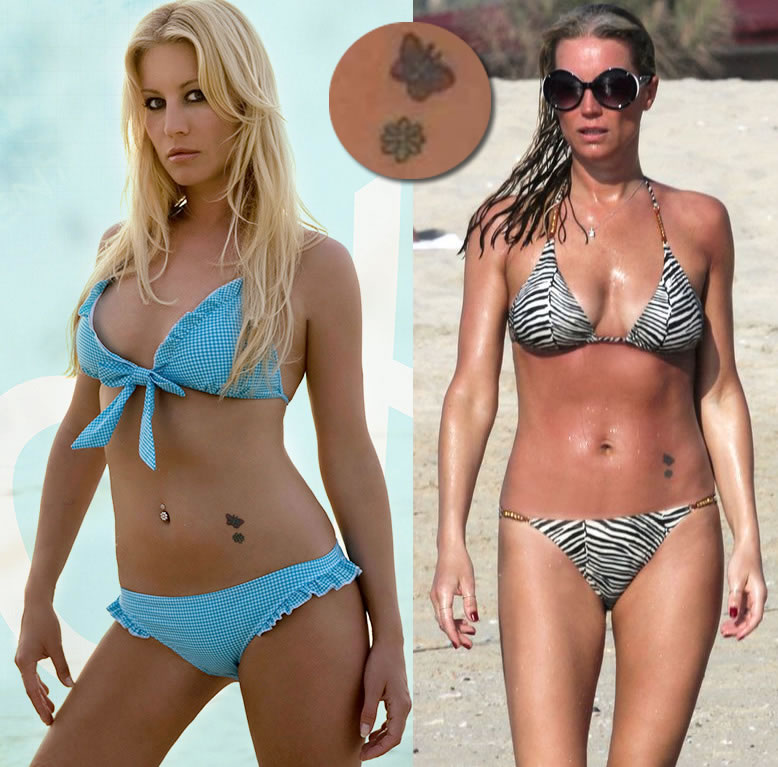 Denise Van Outen tattoo pictures bikini