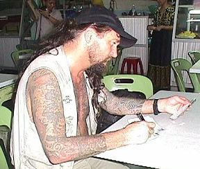 Thomas catching up on his letter writing