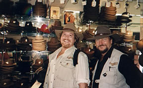 The guys get some hats
