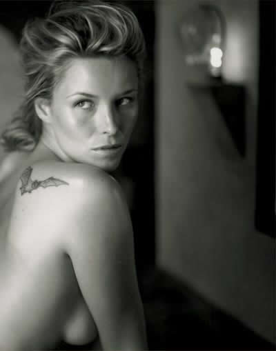 Kiera Chaplin's bat tattoo
