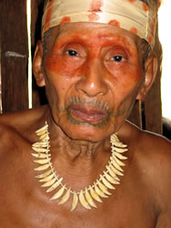 Tattooed Matsés man.