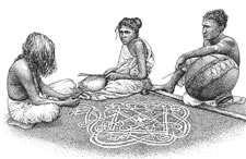 Drawing a kolam