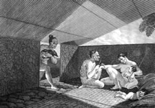 Marquesan tattooing scene, 1804.