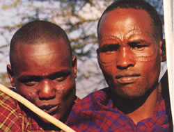 Barabaig tattooing  of Tanzania. Photograph © Michael Laukien.