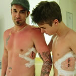 Justin Bieber Hebrew tattoo