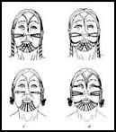 Arctic women's facial tattoos